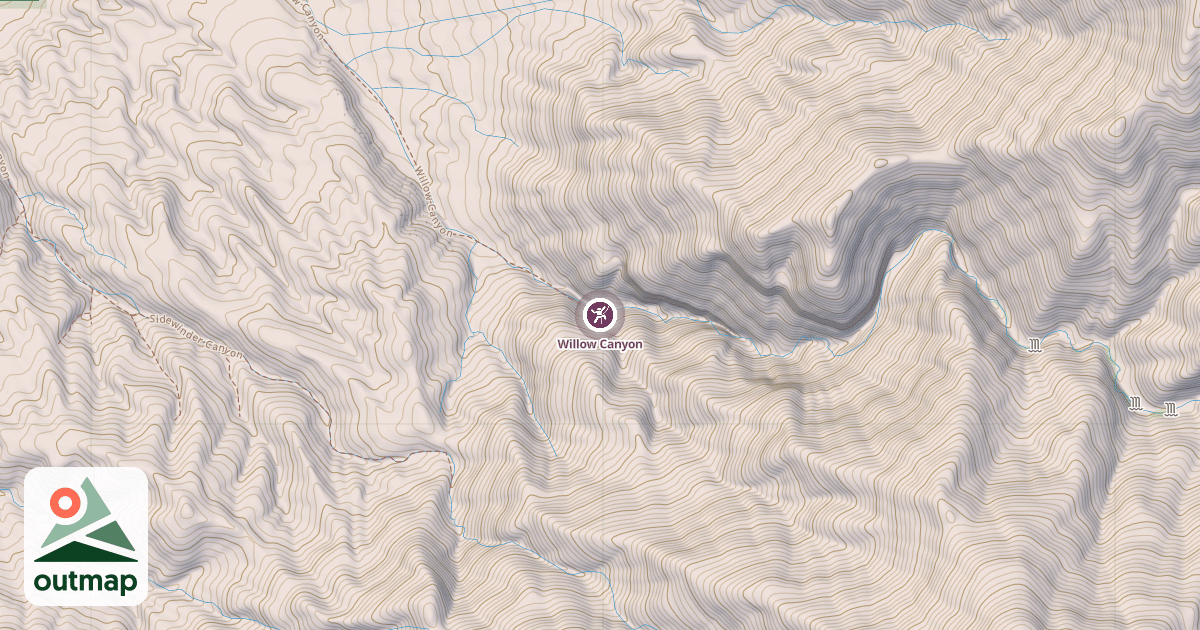 Map of Willow Canyon