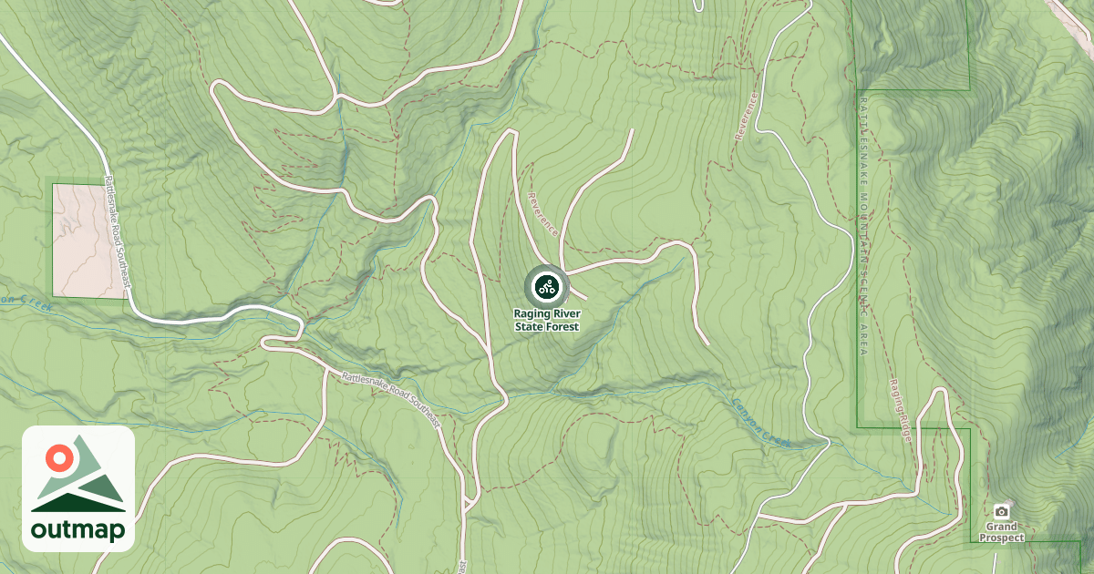 Map of Raging River State Forest