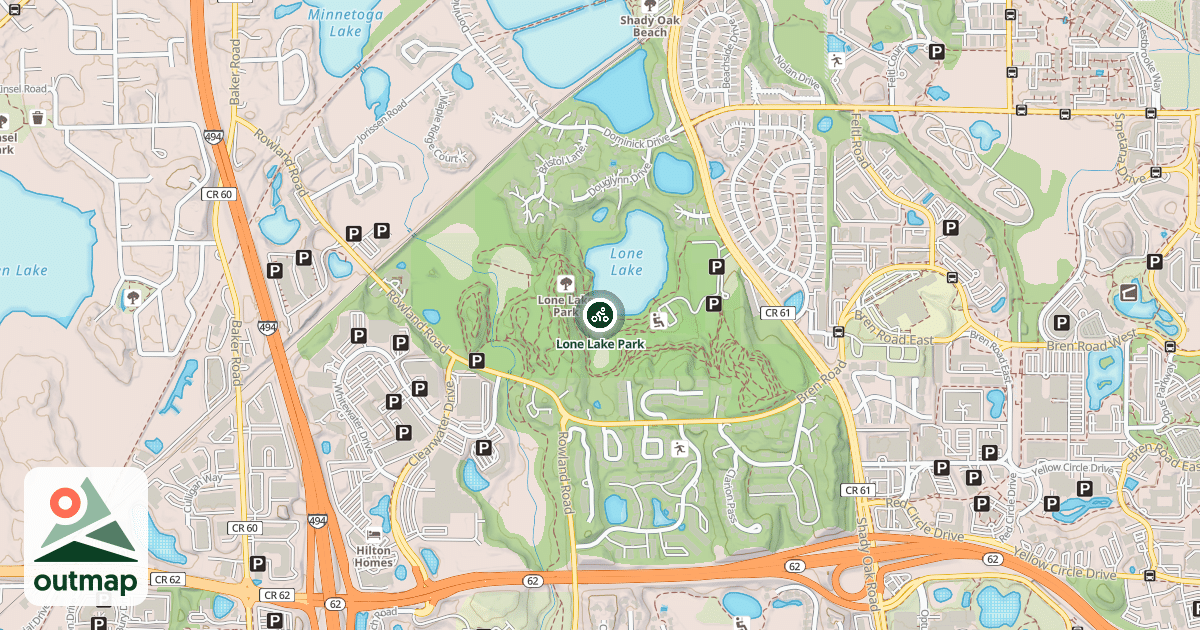 Map of Lone Lake Park