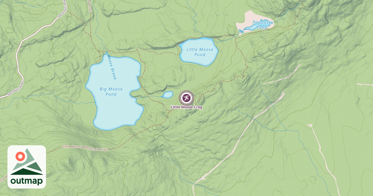 Map of Little Moose Crag