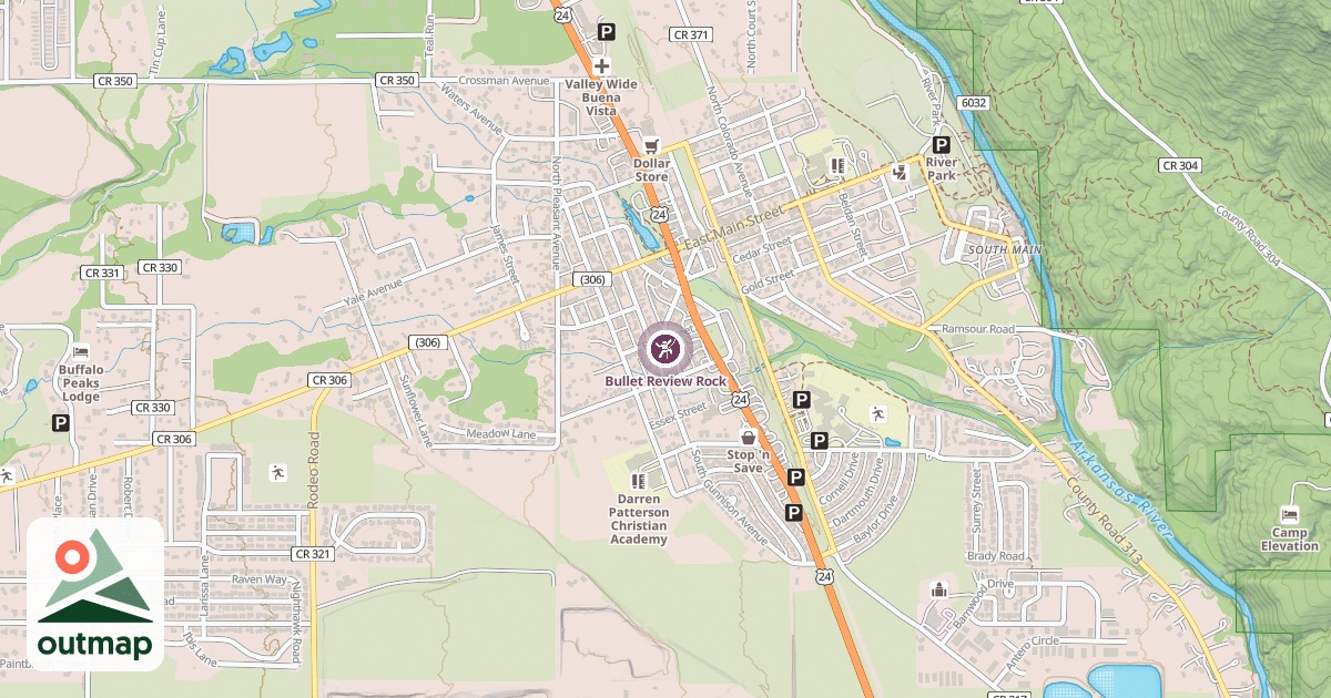 Map of Bullet Review Rock