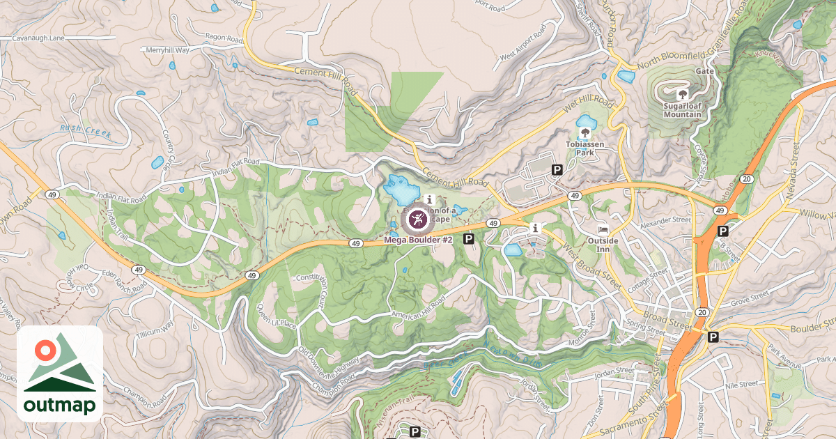 Map of Mega Boulder #2