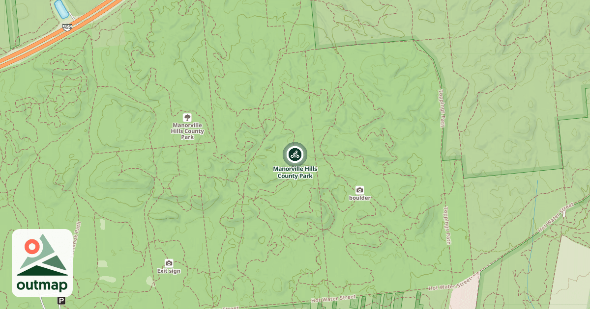 Map of Manorville Hills County Park
