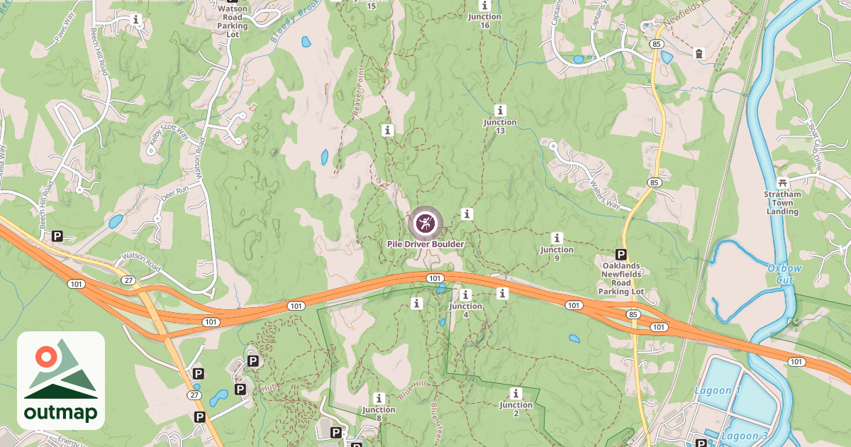 Map of Pile Driver Boulder