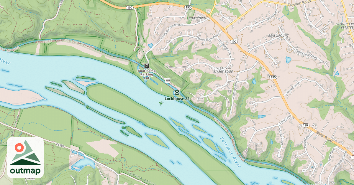 Map of Pennyfield Lockhouse