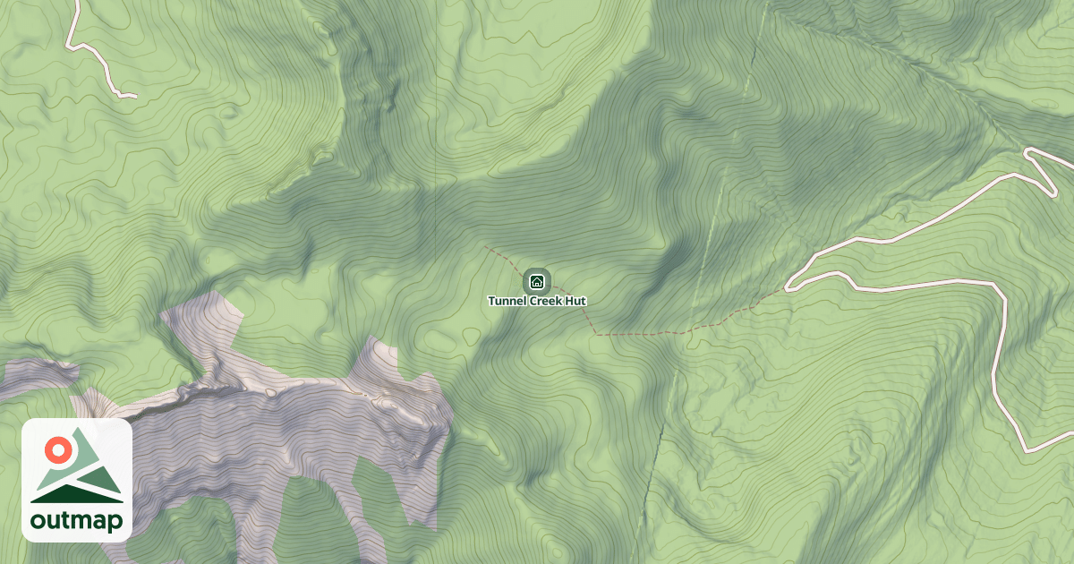 Map of Tunnel Creek Hut