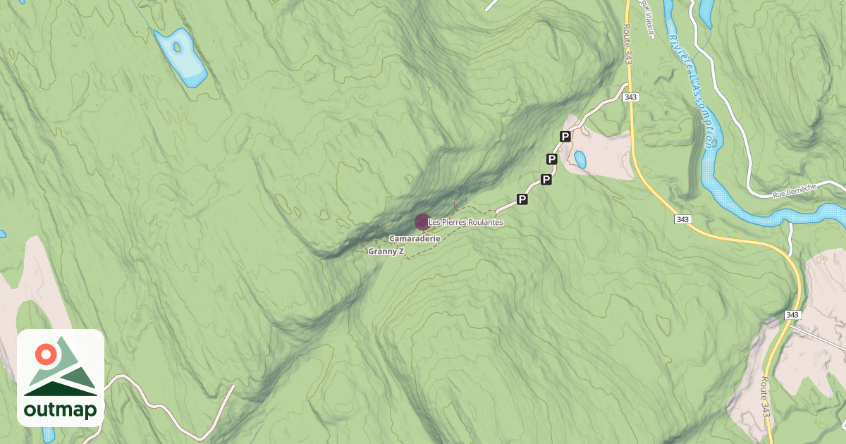 Map of Les Pierres Roulantes