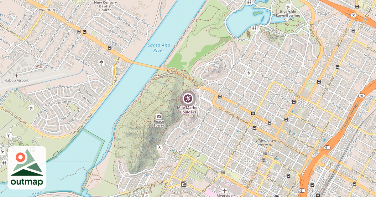 Map of Mile Marker Boulders