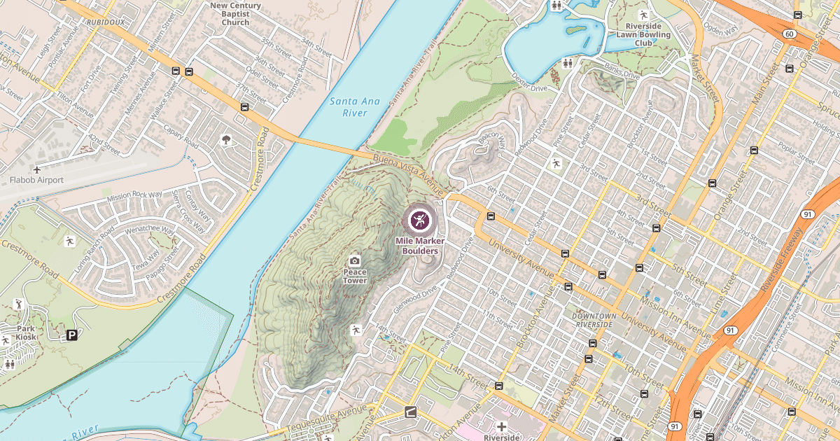 Map preview of Mile Marker Boulders