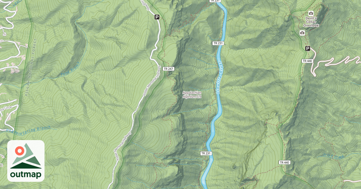 Map of Appalachian Alpinism