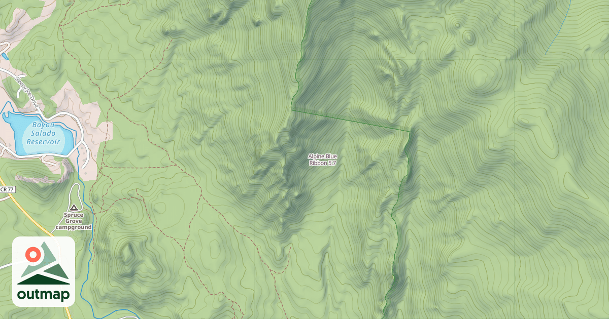 Map of Alpine Blue Ribbon