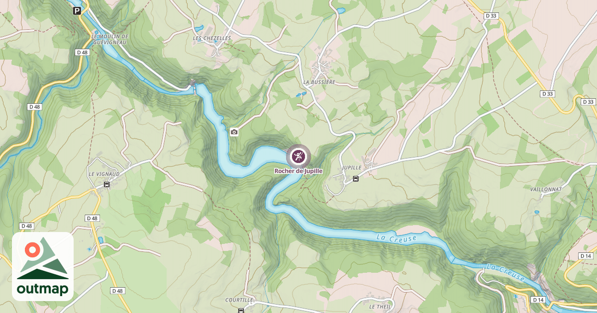 Map of Rocher de Jupille