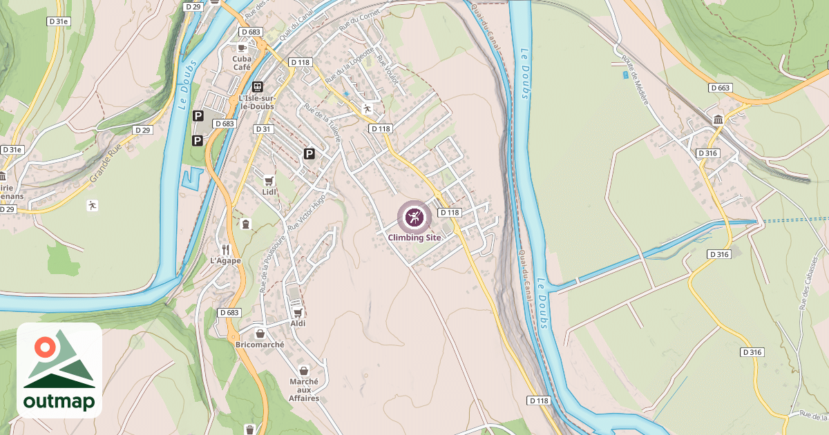 Map of Climbing Site