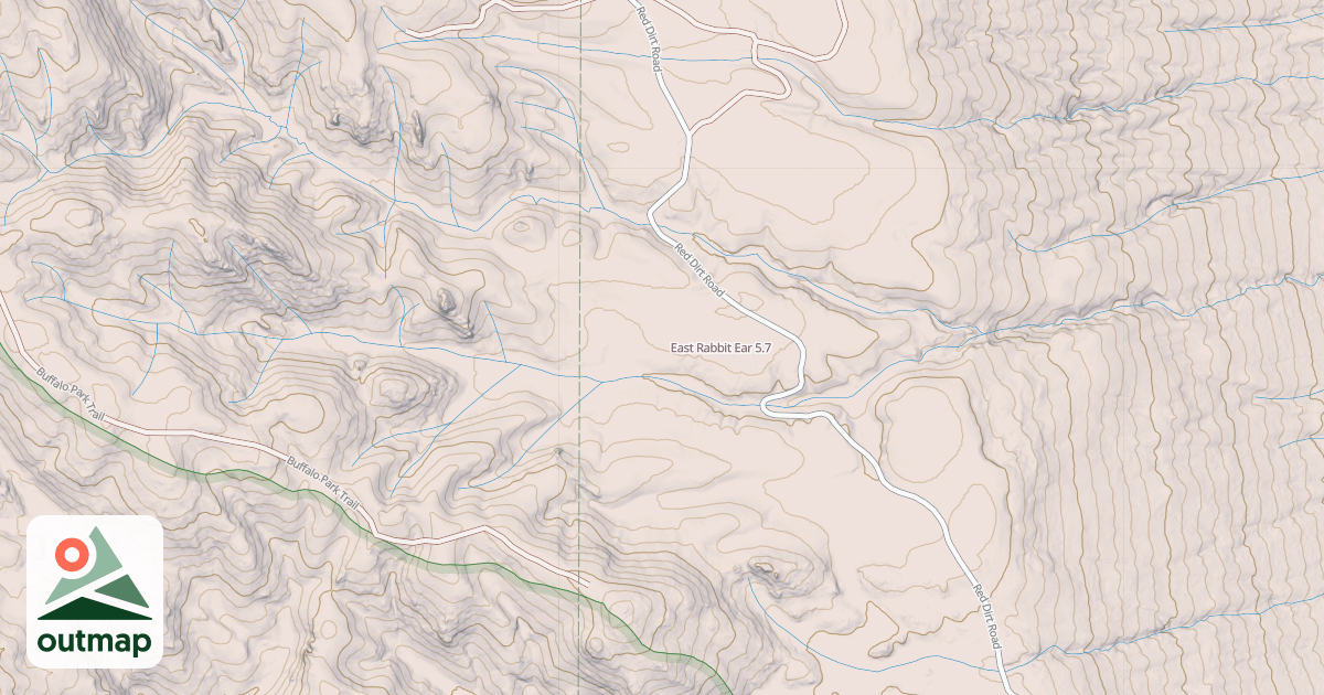 Map of East Rabbit Ear