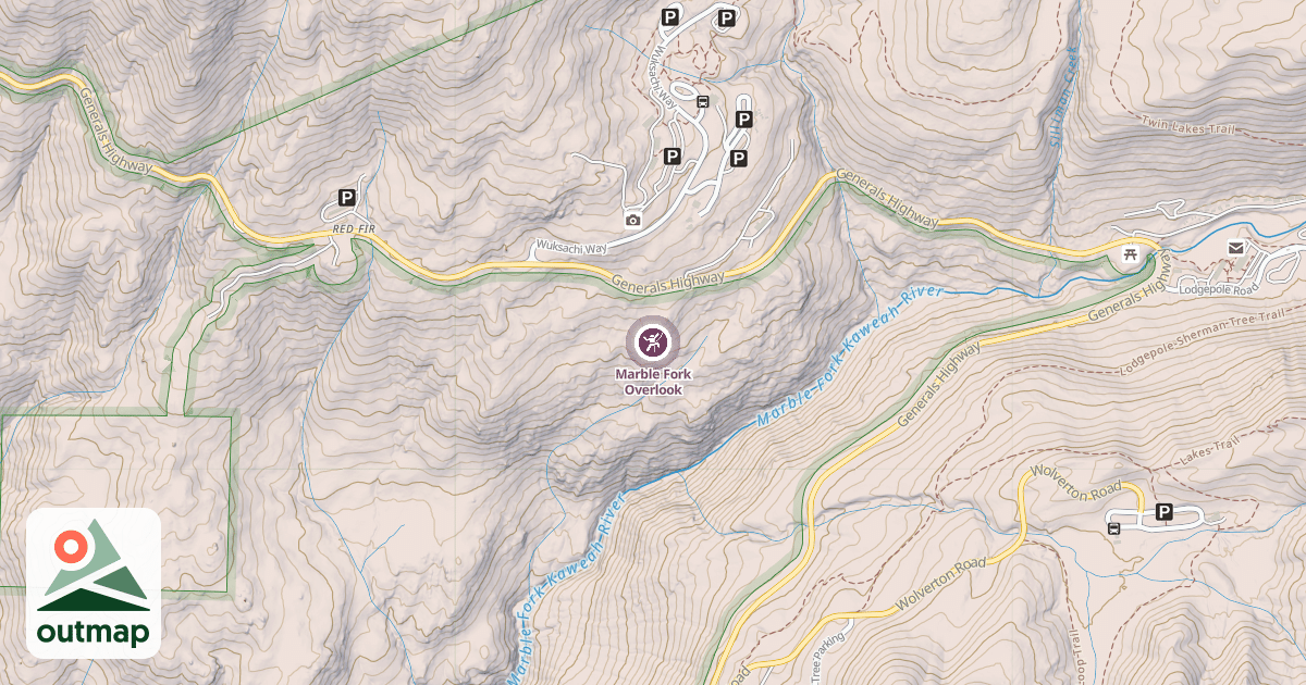 Map of Marble Fork Overlook
