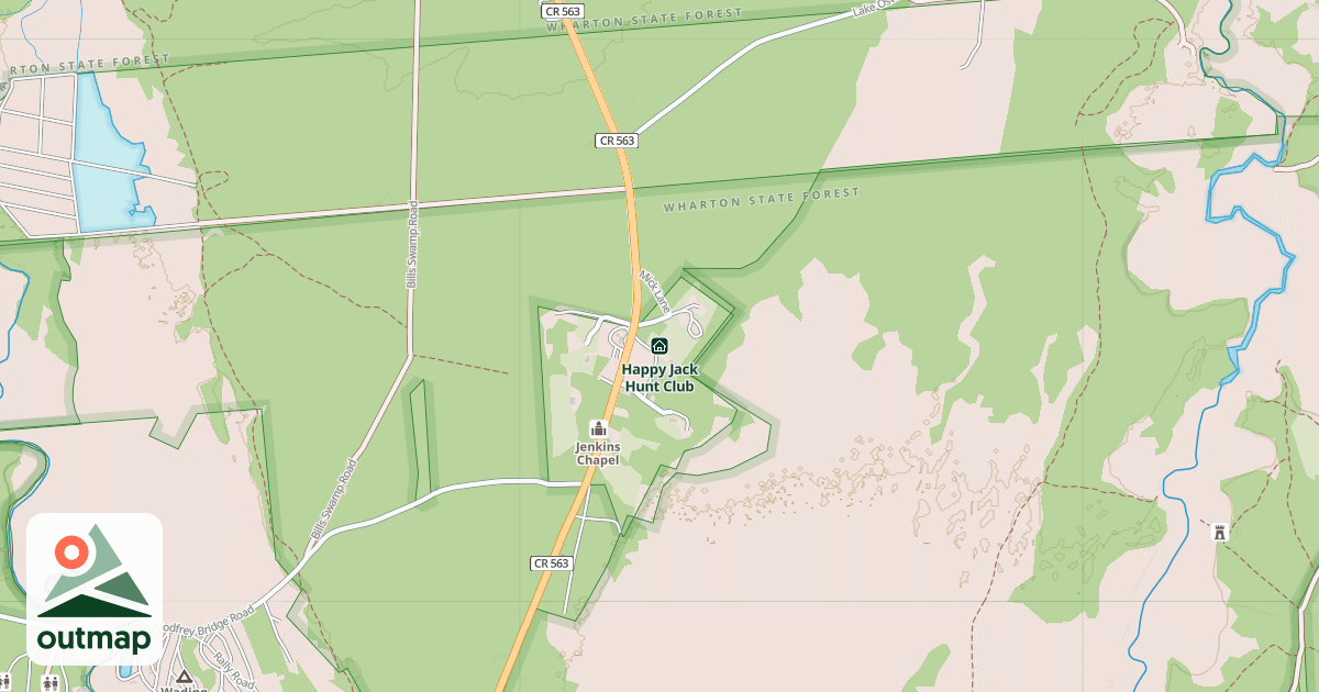 Map of Happy Jack Hunt Club