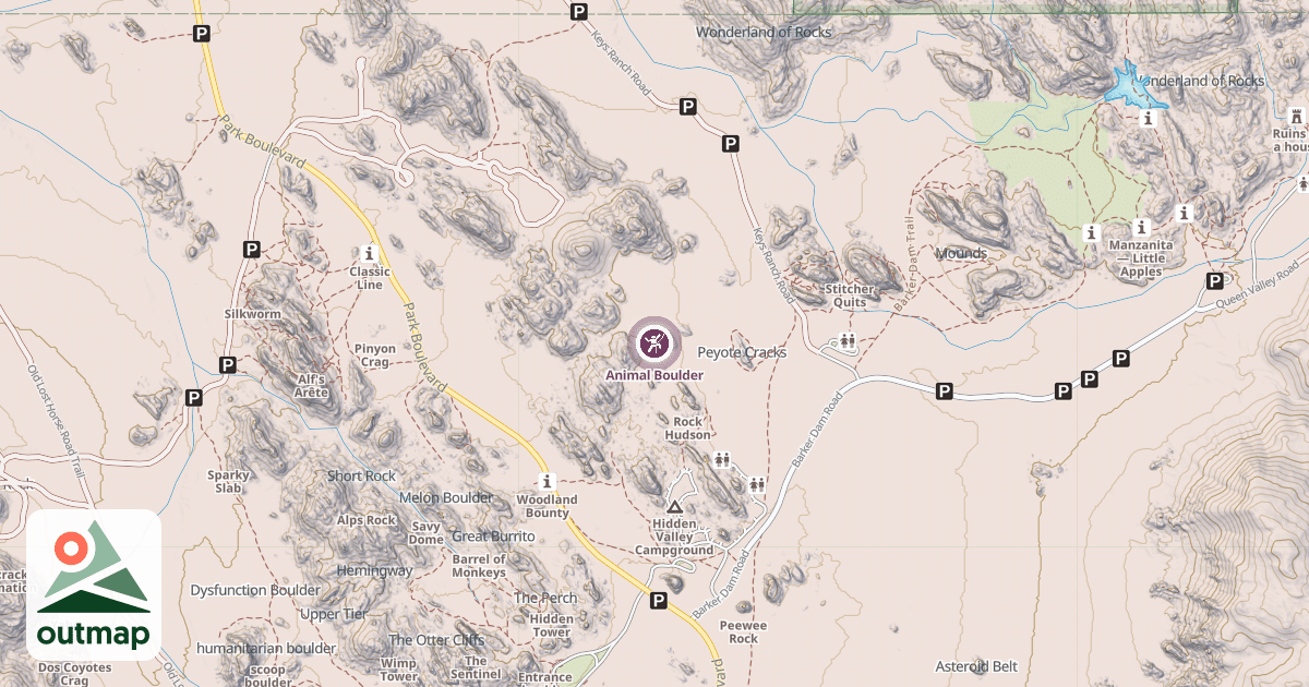 Map of Animal Boulder