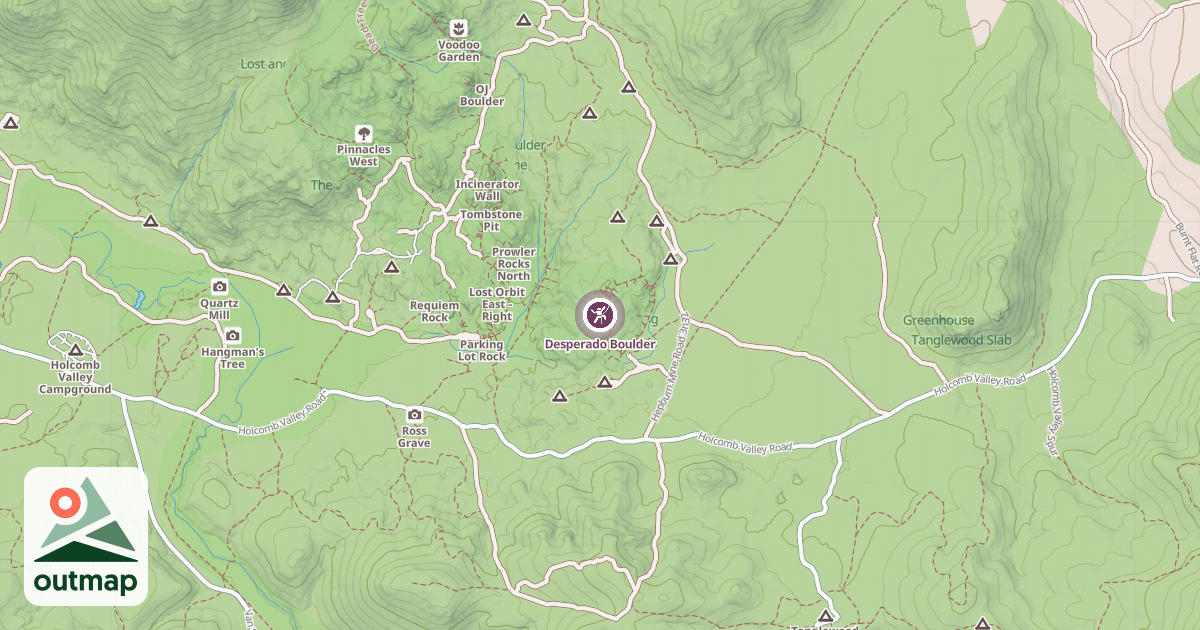 Map of Desperado Boulder