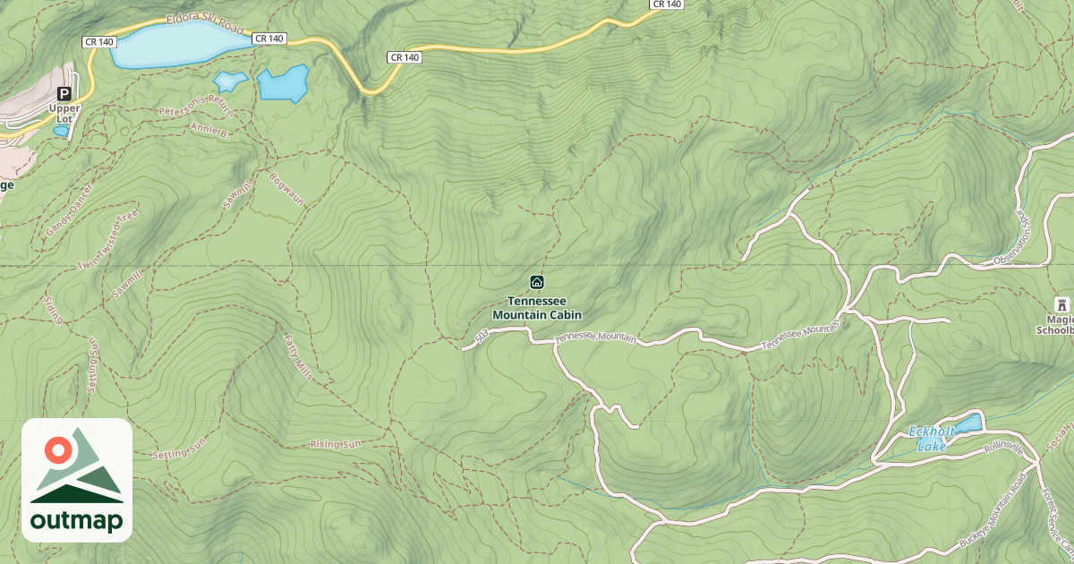 Map of Tennessee Mountain Cabin