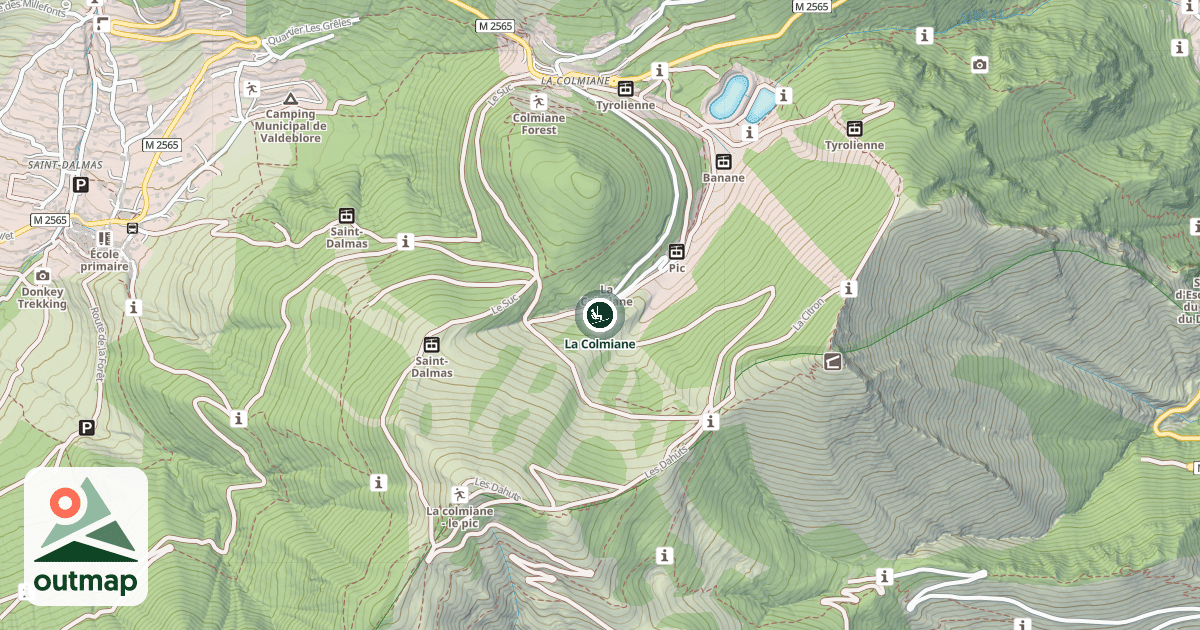 Map of La Colmiane