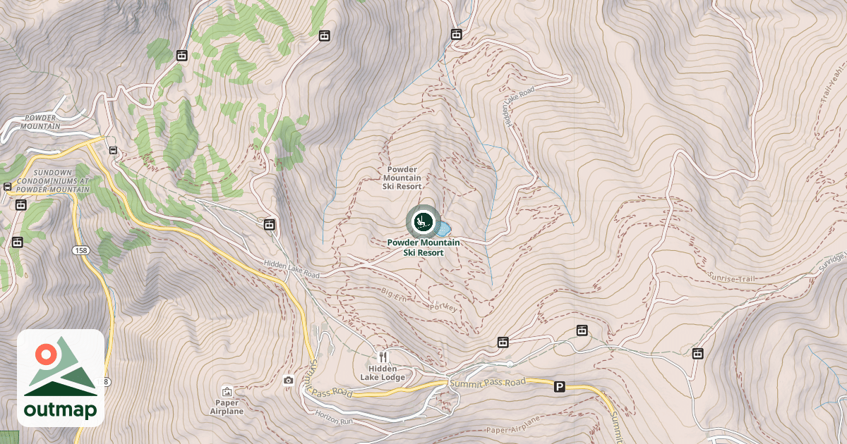 Map of Powder Mountain Ski Resort