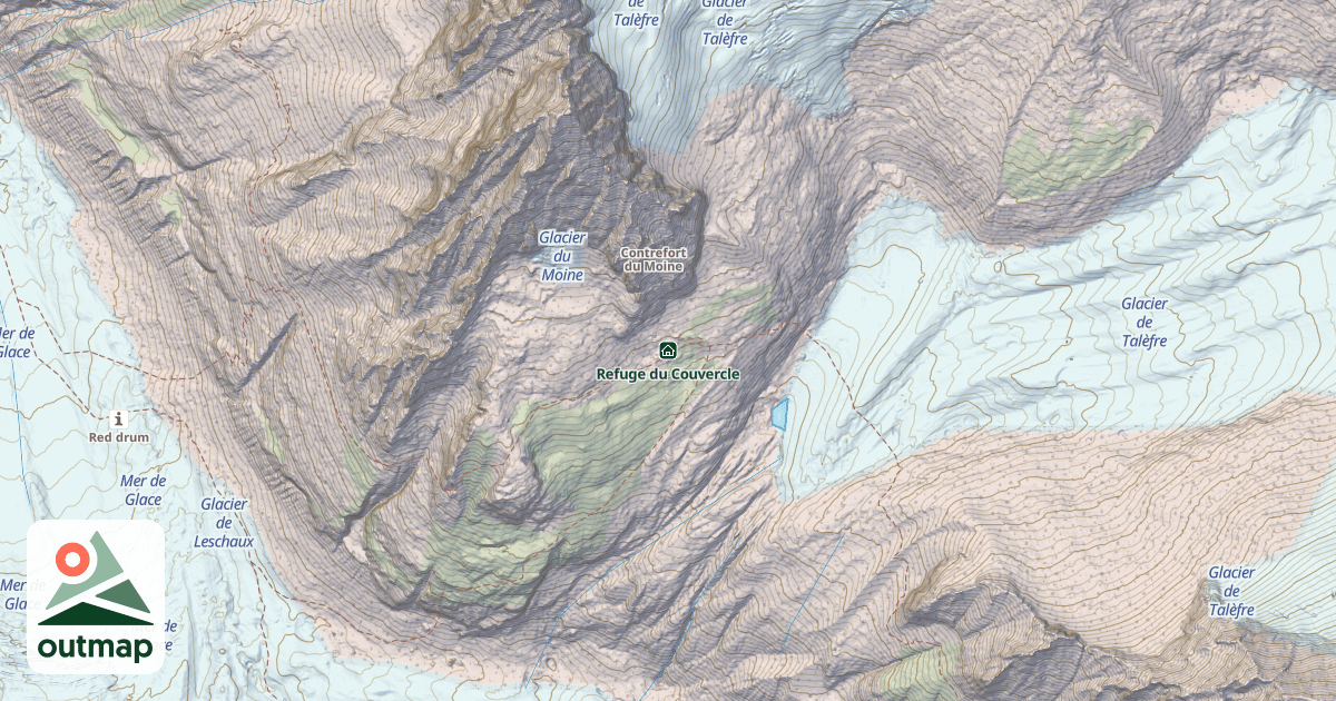 Map of Refuge du Couvercle
