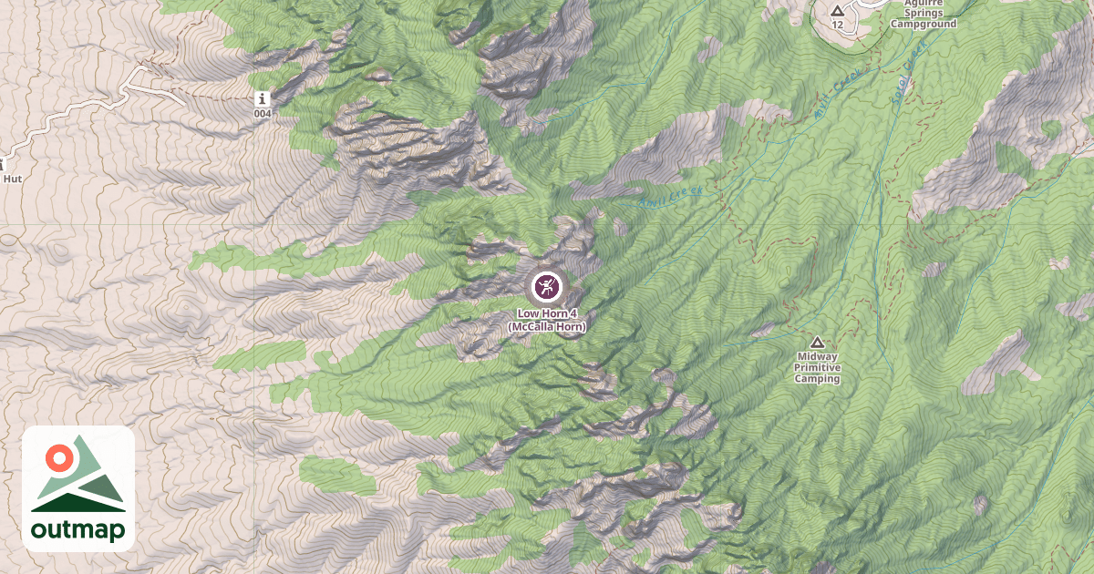 Map of Low Horn 4 (McCalla Horn)
