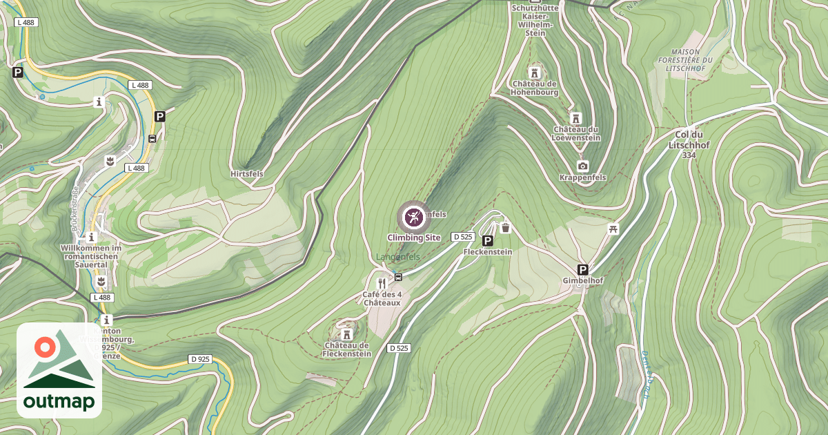 Map of Climbing Site
