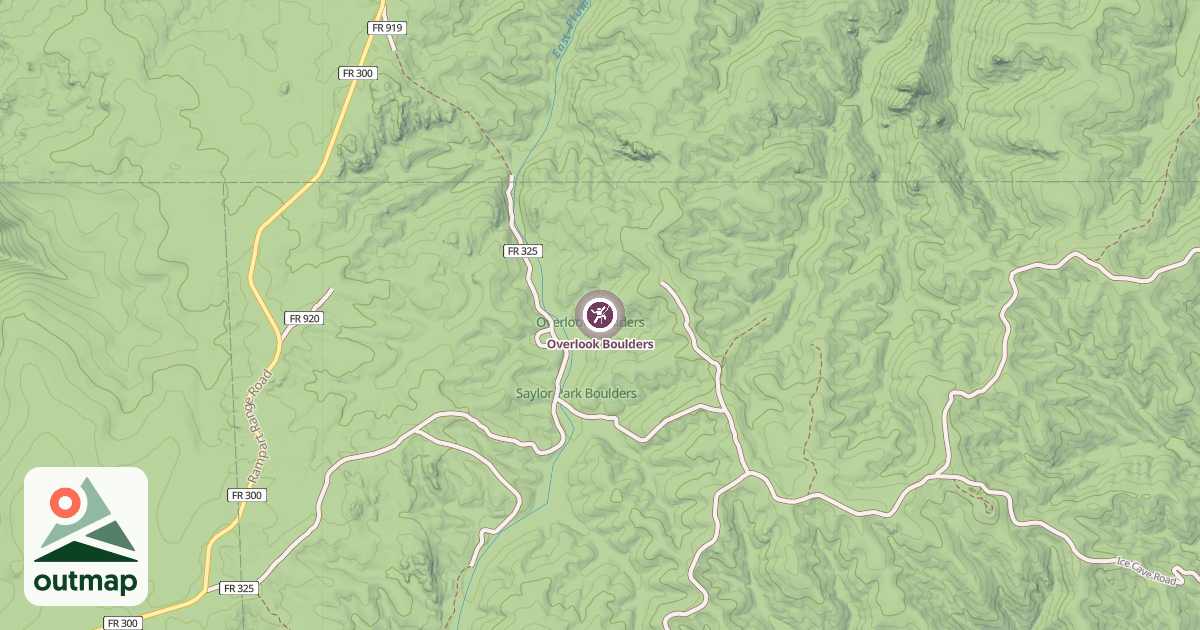 Map of Overlook Boulders