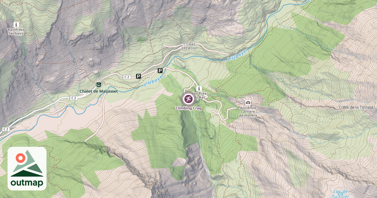Map of Climbing Crag