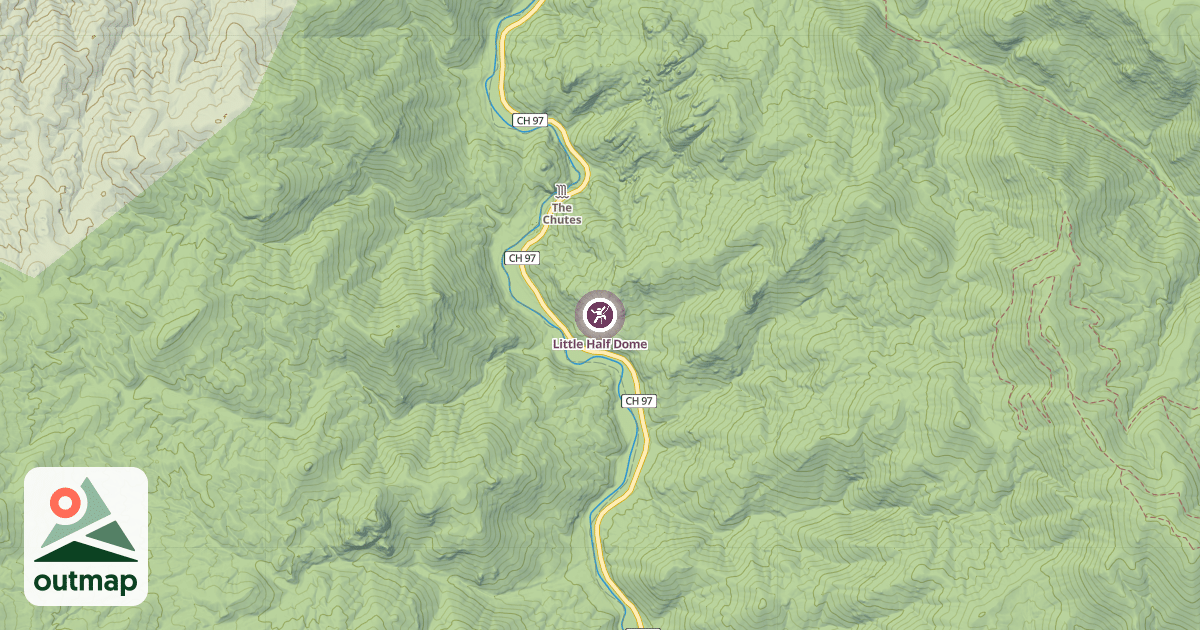 Map of Little Half Dome