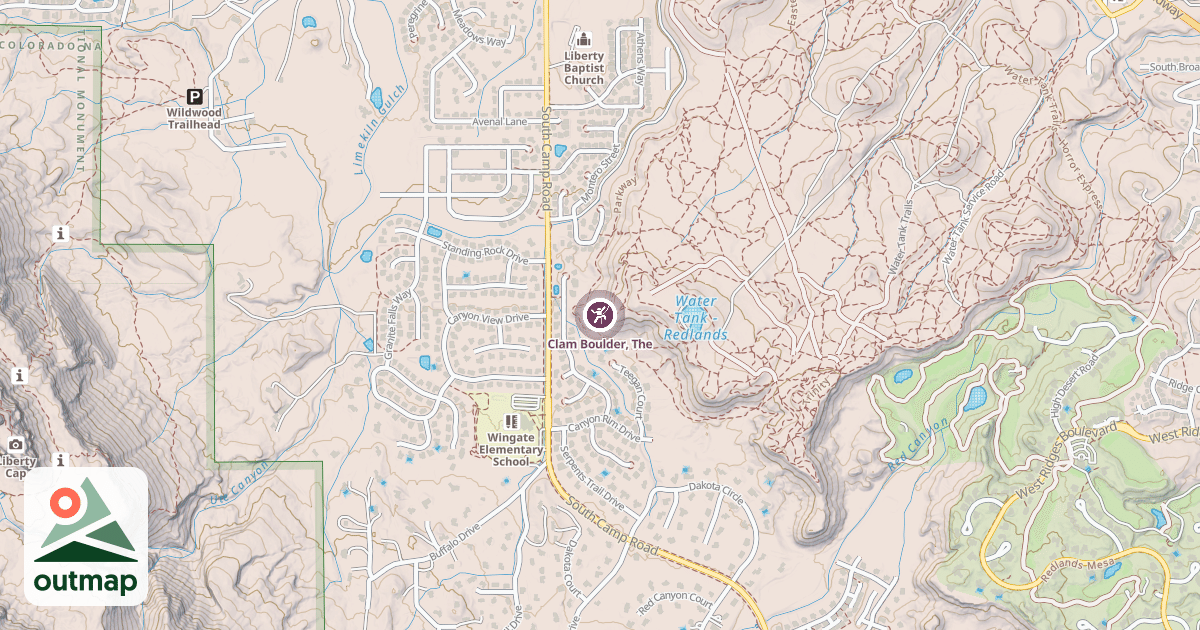 Map of Clam Boulder, The