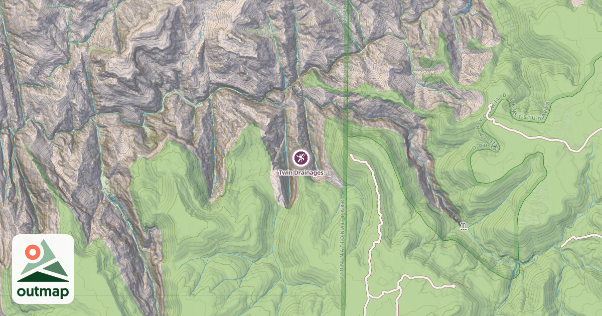 Map of Twin Drainages