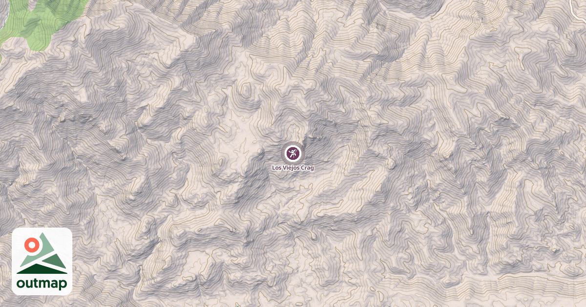 Map of Los Viejos Crag