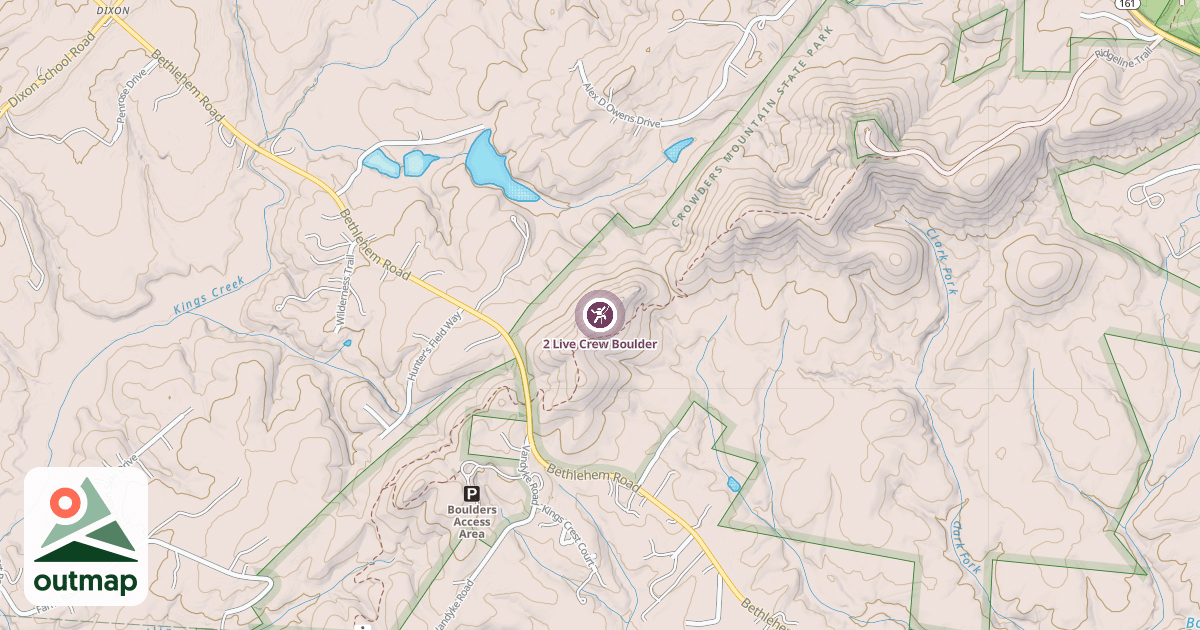 Map of 2 Live Crew Boulder