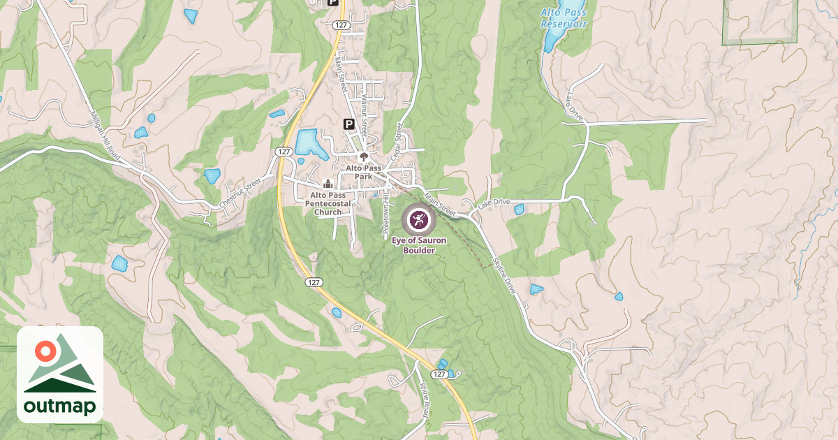 Map of Eye of Sauron Boulder