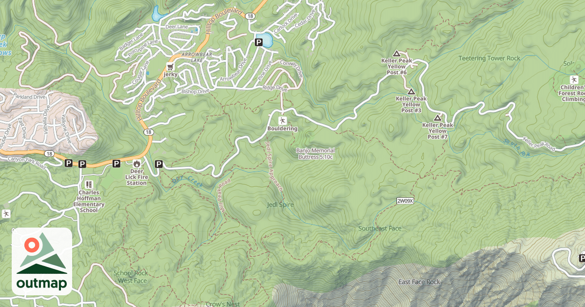 Map of Banjo Memorial Buttress