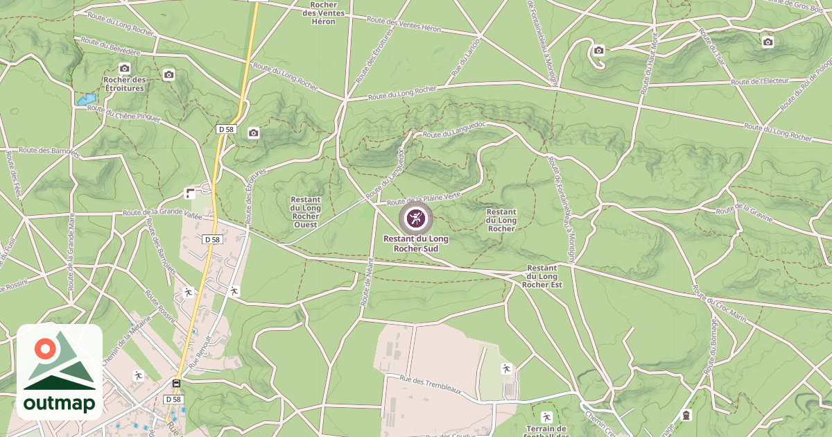 Map of Restant du Long Rocher Sud