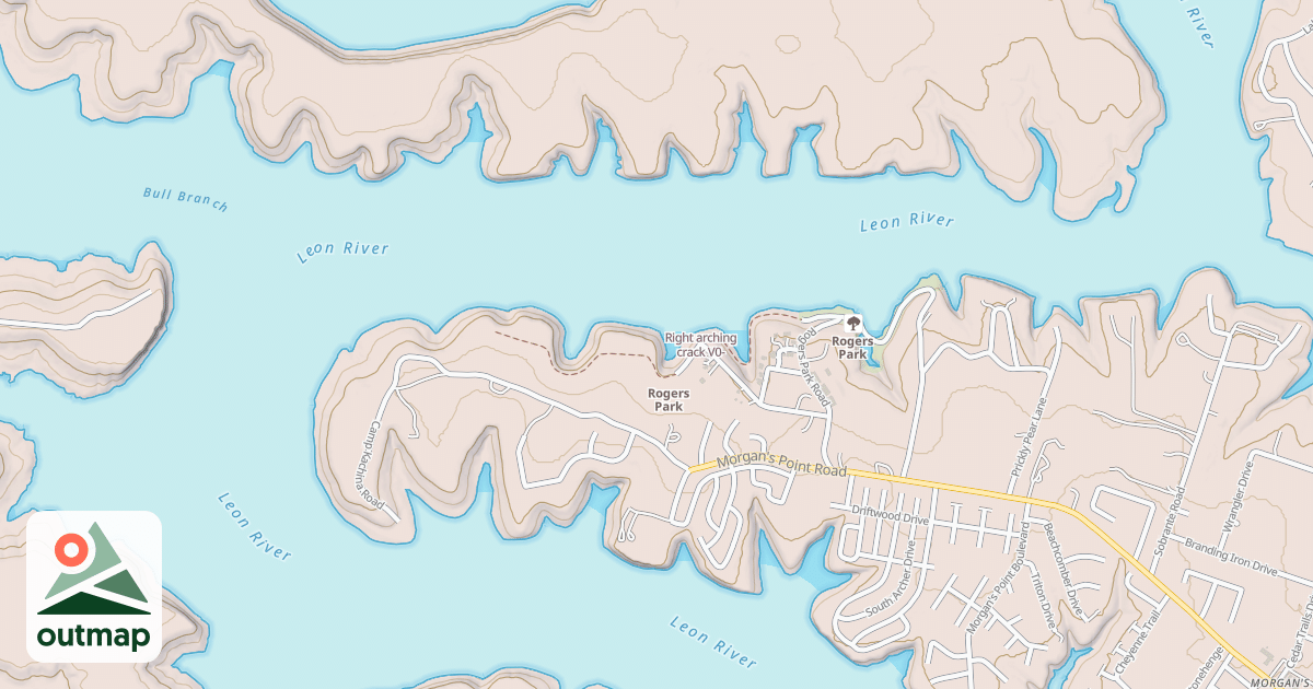 Map of Right arching crack