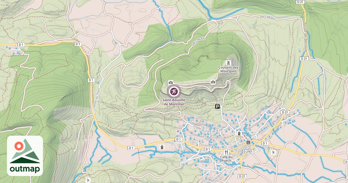 Map of Saint-Bauzille de Montmel