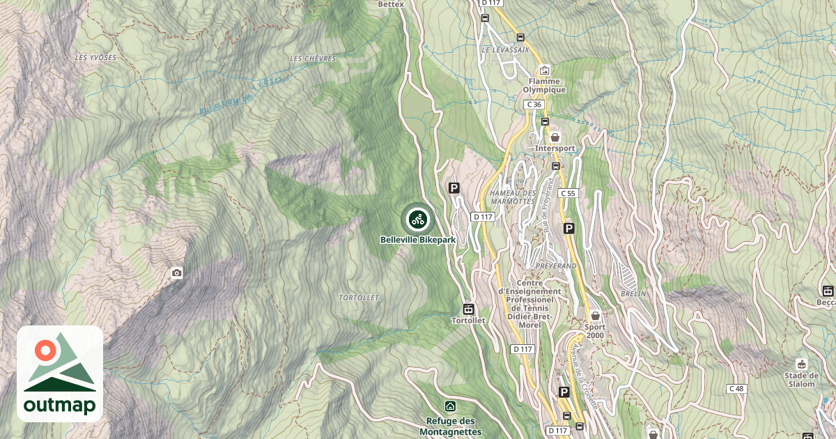 Map of Belleville Bikepark