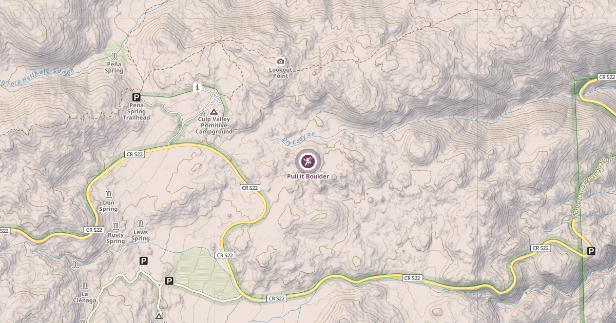Map preview of Pull it Boulder