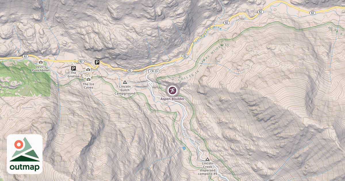 Map of Aspen Boulder