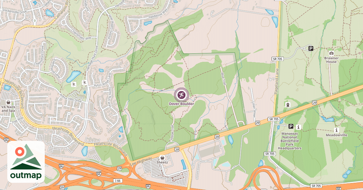 Map of Dover Boulder