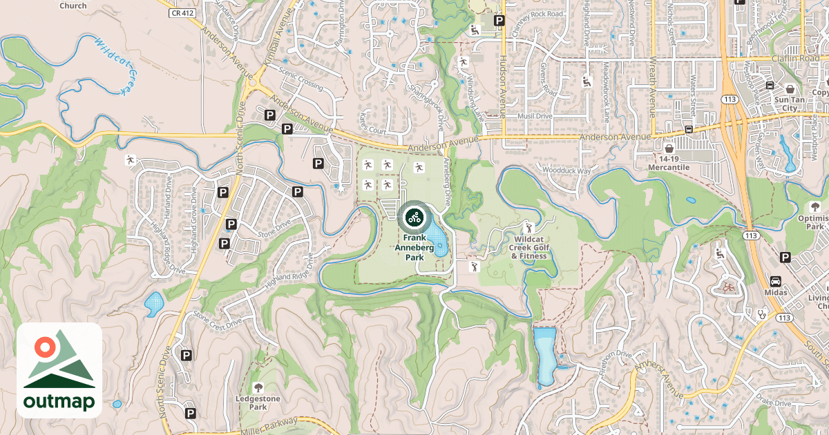 Map of Frank Anneberg Park