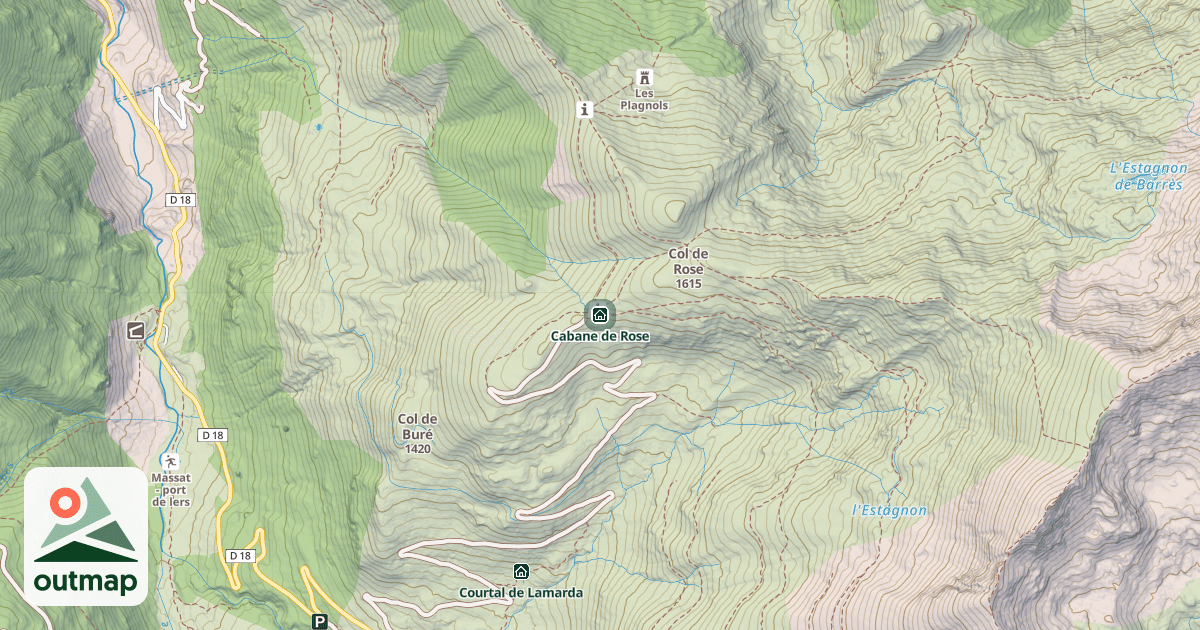 Map of Cabane de Rose