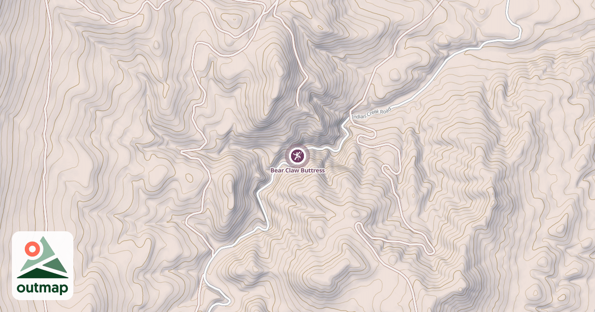 Map of Bear Claw Buttress