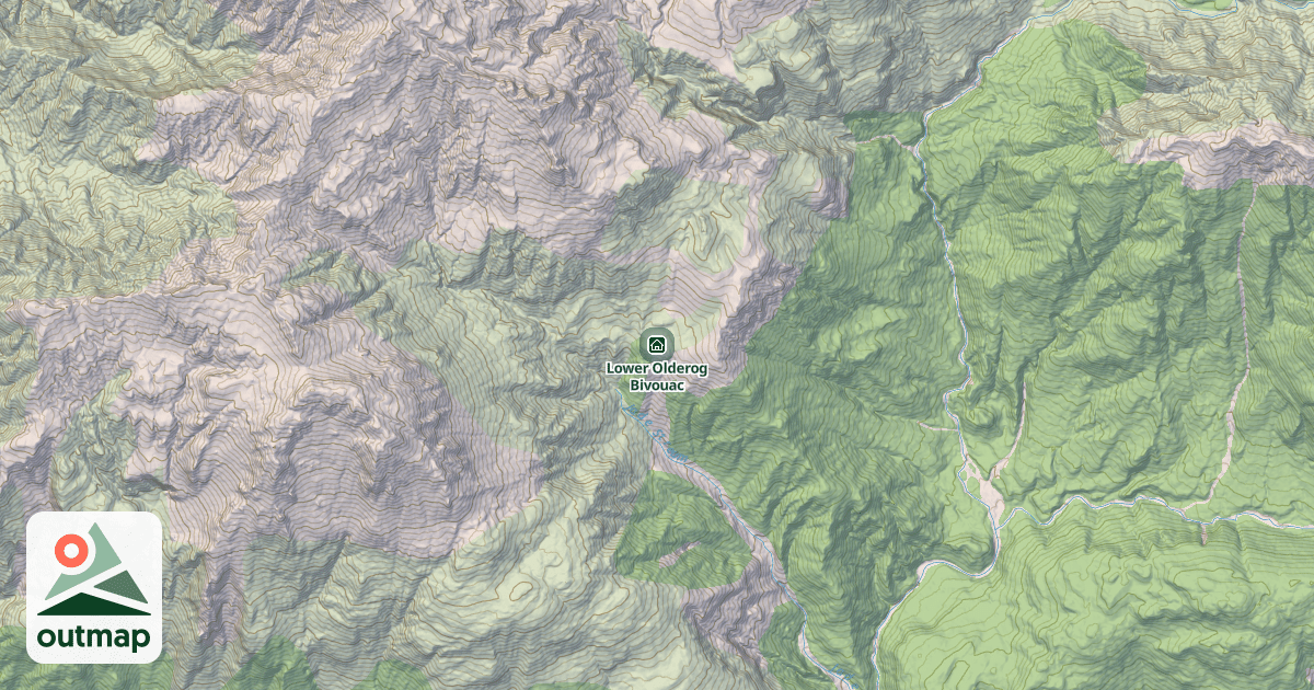 Map of Lower Olderog Bivouac