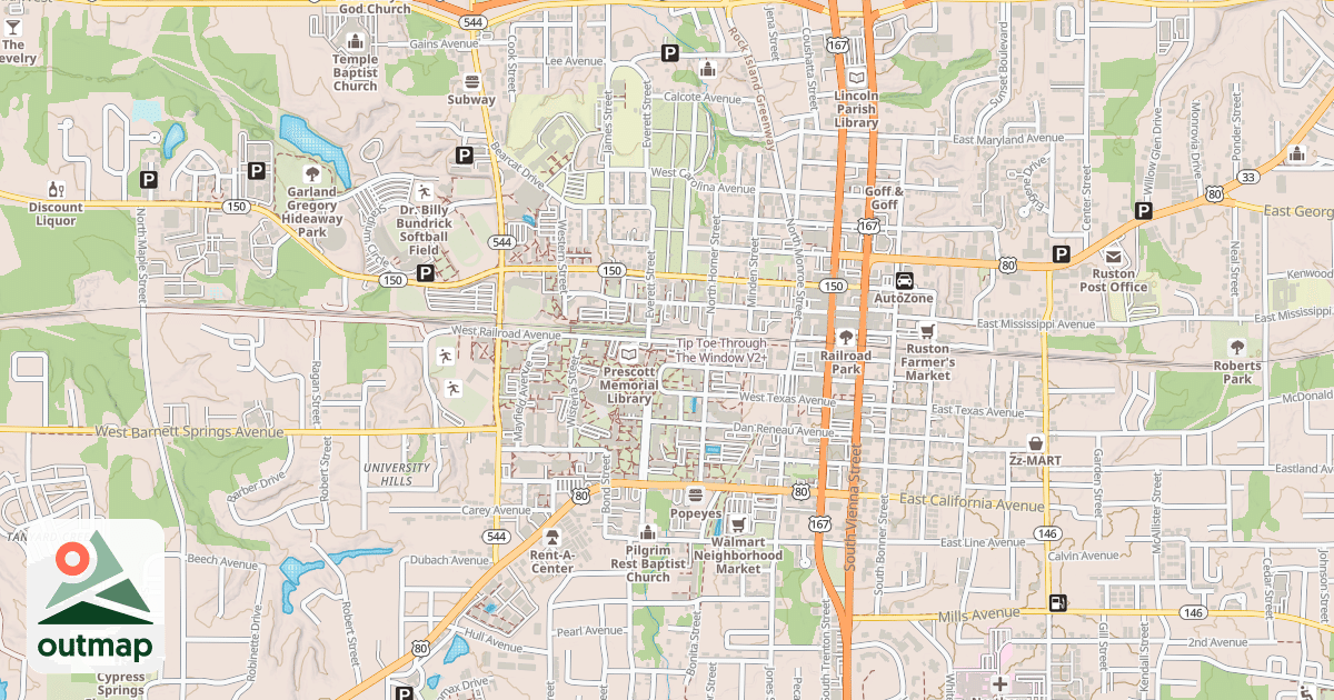 Map of Tip Toe Through The Window in Lincoln