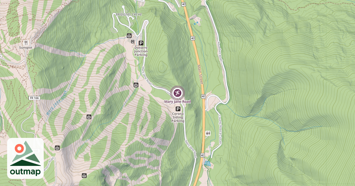 Map of Mary Jane Road